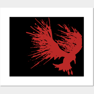 Blood Splatter Bird Posters and Art